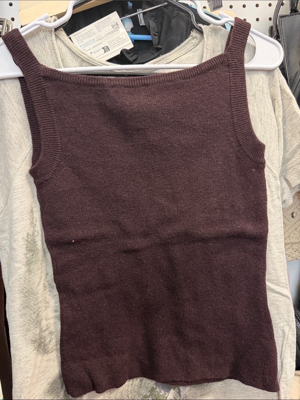 Women’s Ribbed Square-Neck Tank Top - Deep Plum